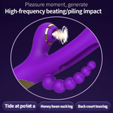 NEZEND Vibrator Thrusting Dildo for Women - G Spot Vibrator Clitoral Stimulator Adult Sex Toy, 3-in-1 G-spot vibrator, 7 vibration modes + 7 sucking modes + 7 slapping modes, a sucking and slapping hollow vibrator for Couples Sex Toy