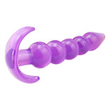 NEZEND 1 pcs Beaded Butt Plug - 4 inch Beginner-Friendly Anal Plug - Hook-Shaped Base with Gradient Beads, TPE Anal Sex Toy Fetish Safe Beginner Anal Trainer for Adult Women Lesbian Couples （Limit one purchase per order）