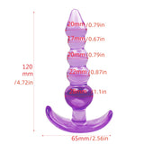 NEZEND 1 pcs Beaded Butt Plug - 4 inch Beginner-Friendly Anal Plug - Hook-Shaped Base with Gradient Beads, TPE Anal Sex Toy Fetish Safe Beginner Anal Trainer for Adult Women Lesbian Couples （Limit one purchase per order）